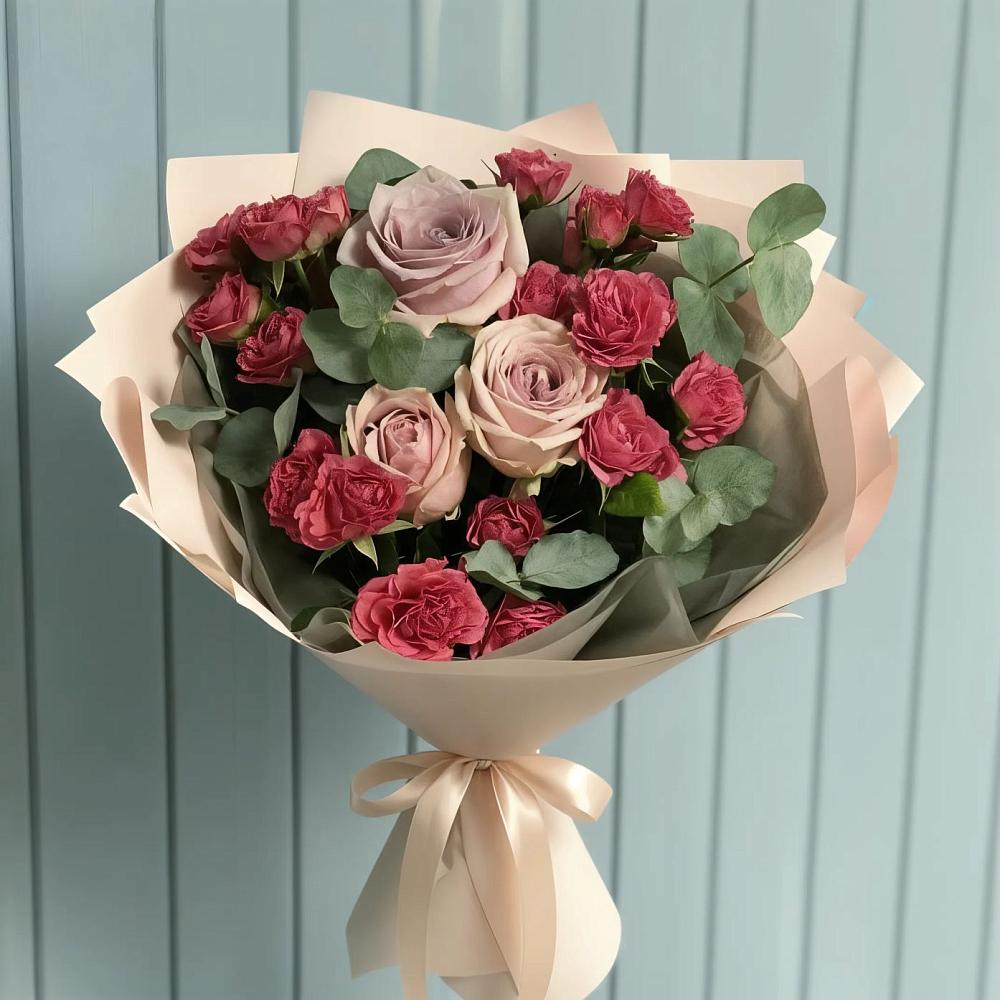 Букет цветов из: Гвоздики и Розы в Колычево