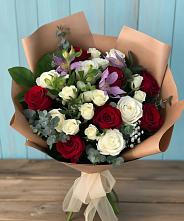 Букет цветов из:  Розы и Альстромерии в Колычево