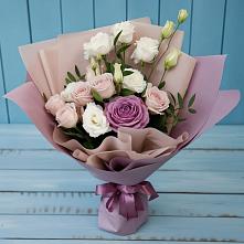 Букет цветов из:  Розы и Лизиантусы в Колычево