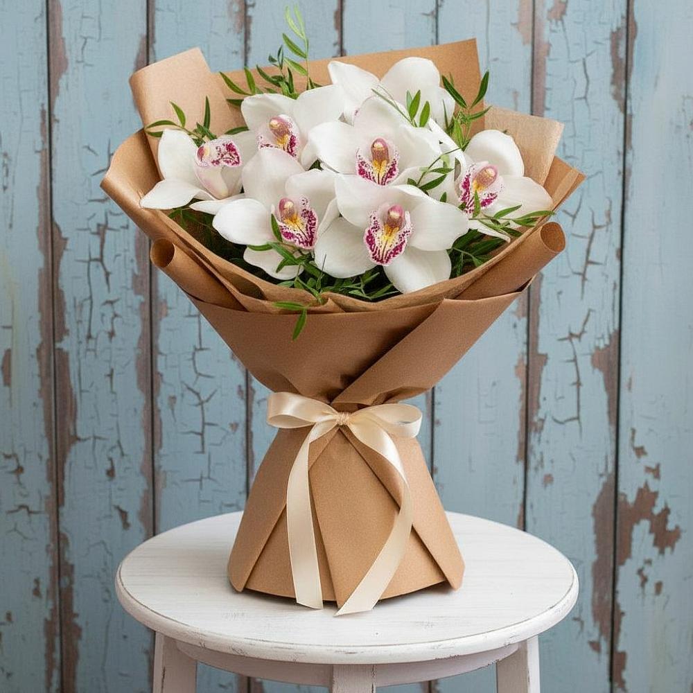 Букет цветов из: Орхидеи и Розы в Колычево