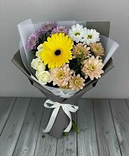 Букет цветов из:  Розы, Герберы и Хризантемы в Колычево
