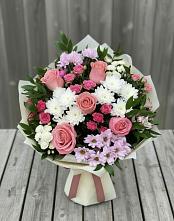 Букет цветов из:  Альстромерии, Гвоздики, Розы и Хризантемы #REPLACE_PRED# Колычево