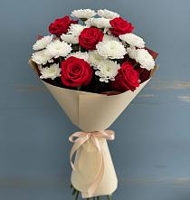 Букет цветов из:  Розы и Хризантемы в Колычево
