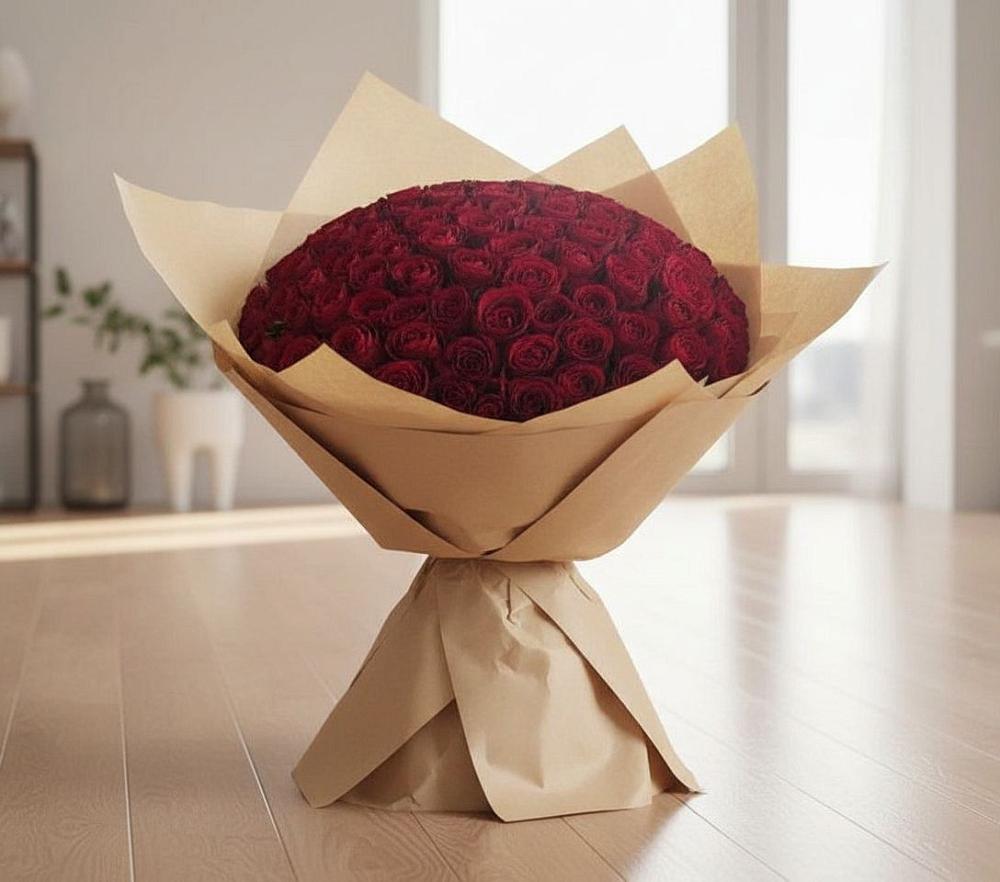 Букет 101 Красная роза в Колычево