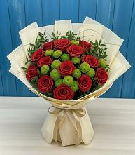 Букет цветов из:  Розы и Хризантемы в Колычево