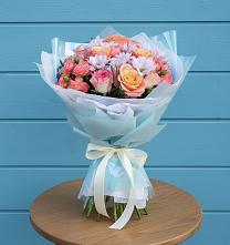 Букет цветов из:  Хризантемы и Розы в Колычево