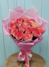 Букет 15 Розовых роз Равель #REPLACE_PRED# Колычево