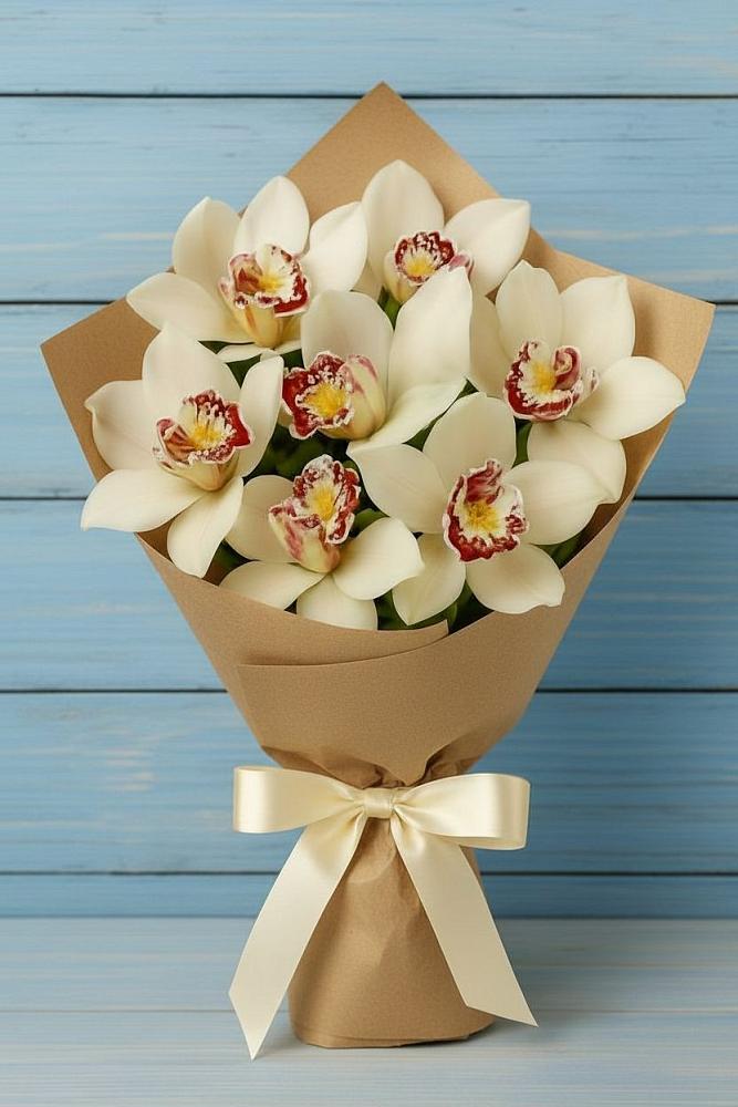 Букет цветов из: Орхидеи и Розы в Колычево